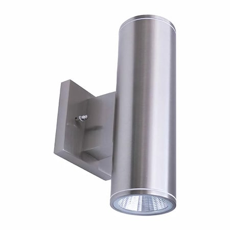 Westgate 3 in. 3CCT-Selectable LED Outdoor Cylinder Up/Downlight, 18W, Brushed Nickel WMC3-UDL-MCT-BN-DT